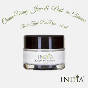 INDIA - Crème Visage Jour & Nuit au Chanvre - tout type de peaux - 50ml DDM: 02.28