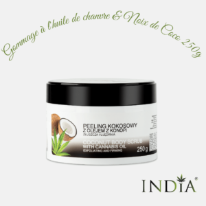 INDIA - Gommage à l'huile de chanvre & Noix de Coco 250g