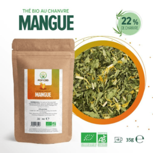 POP CBD thé MANGUE bio 35g DDM 31.10.23 "DESTOCKAGE"