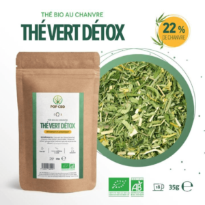 POP CBD thé vert BIEN-ETRE DETOX bio 35g DDM: 01.25 "DESTOCKAGE"