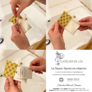 L'ATELIER DE LEA - Sauve-Savon en Chanvre et Coton BIO