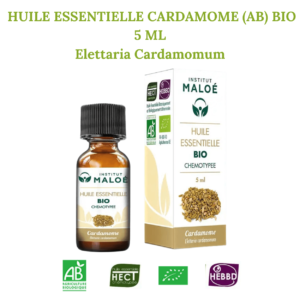 CARDAMOME BIO (AB) - HUILE ESSENTIELLE 5 ML - Elettaria Cardamomum