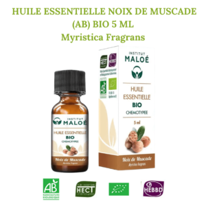 NOIX DE MUSCADE BIO (AB) - HUILE ESSENTIELLE 5 ML - Myristica Fragans