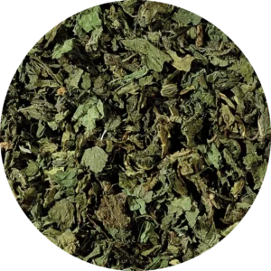 Feuilles d'ortie coupées