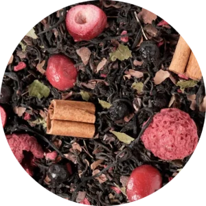 Thé noir Myrtille Framboise Cacao