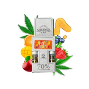 GREENEO Recharge 2 Cartouches Vap Pen 70% cannabinoïdes - TUTTI FRUTTI
