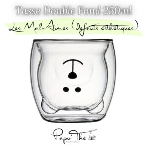 tasse double fond ourson 250 ml les mal aimes defauts esthetiques
